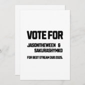 Vote for Jason and Sakura サンキューカード (正面/裏面)