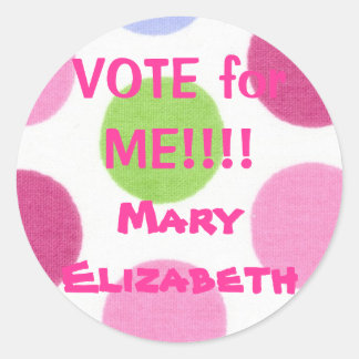 VOTE for ME選挙ステッカー ラウンドシール