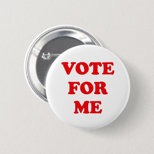  Vote For Me Button 缶バッジ (正面&裏面)