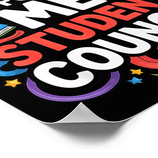 Vote For Me Student Council Great Vibes School Ele ポスター (角)