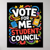 Vote For Me Student Council Great Vibes School Ele ポスター (正面)