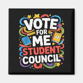 Vote For Me Student Council Great Vibes School Ele マグネット (正面)