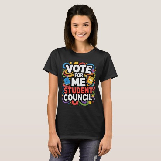 Vote For Me Student Council Great Vibes School Ele Tシャツ (正面フル)