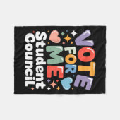 Vote For Me Student Council Vibes School Election フリースブランケット (正面(横))