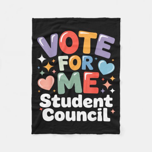 Vote For Me Student Council Vibes School Election フリースブランケット (正面)