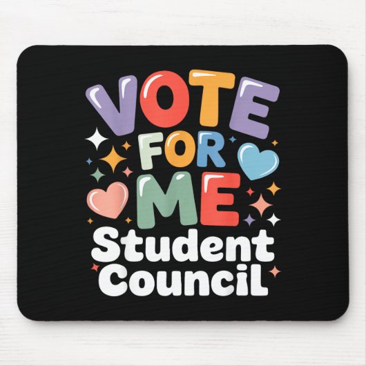 Vote For Me Student Council Vibes School Election  マウスパッド (正面)