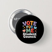 Vote For Me Student Council Vibes School Election 缶バッジ (正面&裏面)