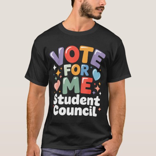Vote For Me Student Council Vibes School Election Tシャツ (正面)