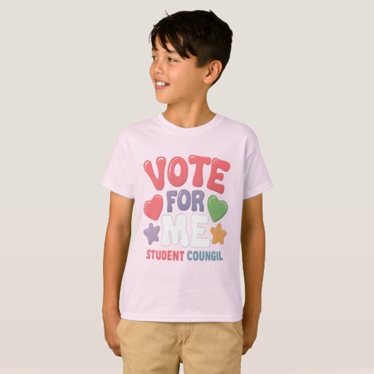 Vote for Me Student Council Vibes School Tシャツ (正面フル)
