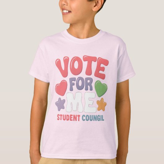 Vote for Me Student Council Vibes School Tシャツ (正面)