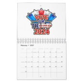 Vote for Trump 2024 Stars カレンダー (2月 2027)