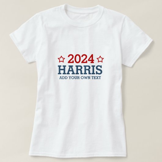 Vote Harris 2024 – 独自の文字を追加パーソナライズされた Tシャツ (デザイン正面)
