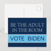 Vote Harris Be the responsible Adult 2024選挙 ポストカード (正面/裏面)