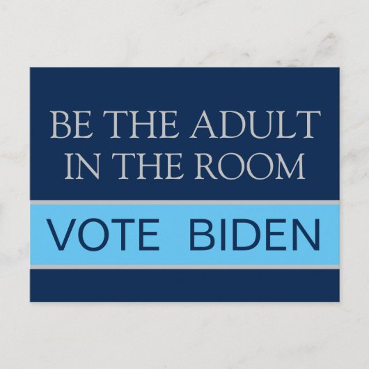 Vote Harris Be the responsible Adult 2024選挙 ポストカード (正面)