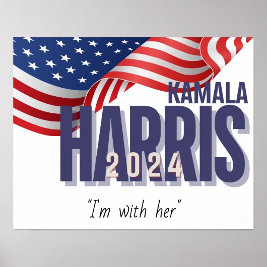 Vote Harris Election 2024カスタマイズ可能 ポスター (正面)