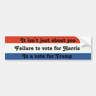 Vote Harris Not Trump v2 バンパーステッカー