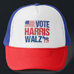 Vote Harris Walz民主党議員ドンキーアメリカ国旗 キャップ<br><div class="desc">アメリカ国旗と民主党のロバを赤、白、青でハリス・ウォルツの帽子に投票する。2024年の選挙の愛国的なデザインで、民主的パーティー候補として大統領と副大統領に就任するカマラ・ハリスクールとティム・ウォルズ。</div>