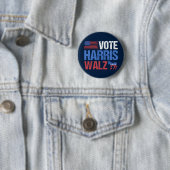 Vote Harris Walz民主党議員ドンキーアメリカ国旗 缶バッジ (インサイチュ)