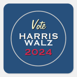 Vote Harris Walz 2024 Square Campaign Stickers スクエアシール
