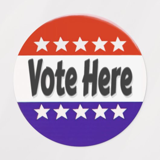 Vote Here ラベル (デザイン2)