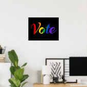 Vote in Rainbow ポスター (ホームオフィス)