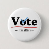 Vote It Matters Light 缶バッジ (正面)