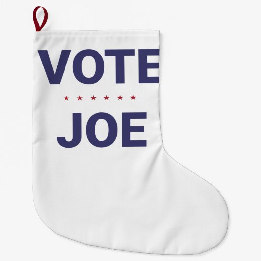 Vote Joe（2020年米国選挙） ラージクリスマスストッキング (正面)