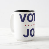 Vote Joe（2020年米国選挙、民主党） ツートーンマグカップ (正面左)