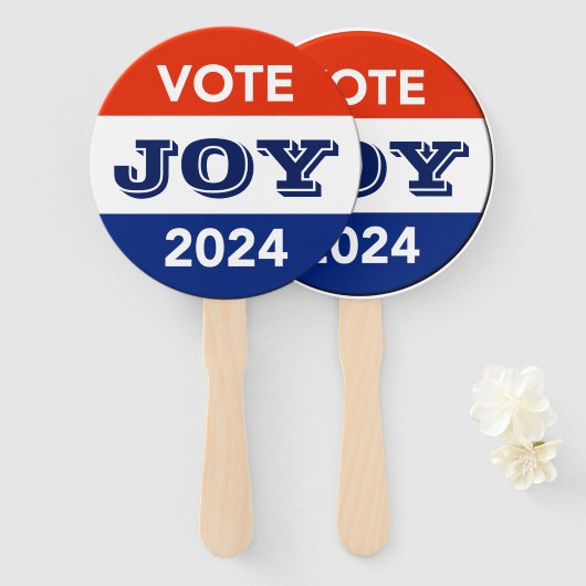 Vote Joy 2024 Harris Walz ハンドファン (正面&裏面)
