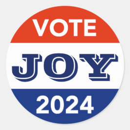 Vote Joy 2024 Harris Walz ラウンドシール