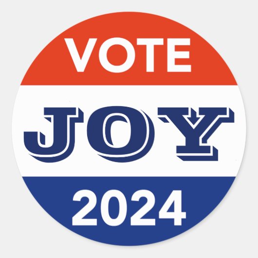 Vote Joy 2024 Harris Walz ラウンドシール (正面)