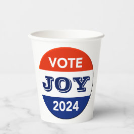 Vote Joy 2024 Harris Walz 紙コップ