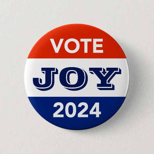 Vote Joy 2024 Harris Walz 缶バッジ (正面)