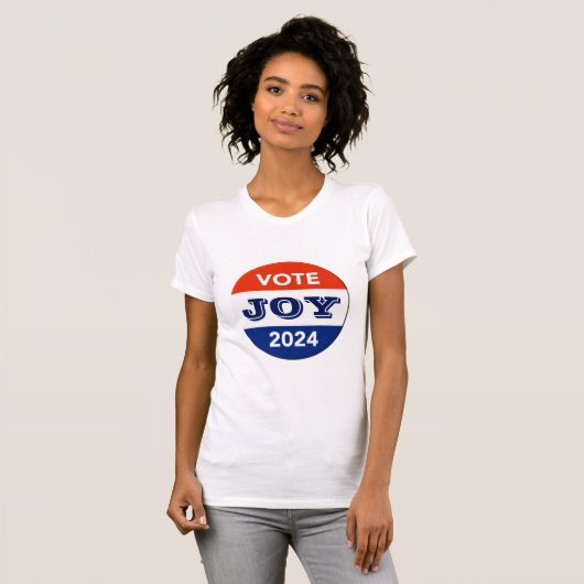 Vote Joy 2024 Harris Walz Tシャツ (正面フル)