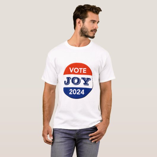 Vote Joy 2024 Harris Walz Tシャツ (正面フル)