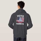 Vote Kamala Harris 2024米国大統領旗 パーカ (裏面フル)