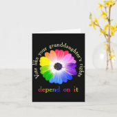 Vote Like Your Granddaughter's Rights Depend On It カード (黄色い花)