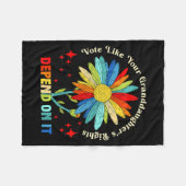 Vote Like Your Granddaughter's Rights Depend On It フリースブランケット (正面(横))