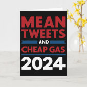 Vote Mean Tweets And Cheap Gas Pro Trump Republica カード (黄色い花)