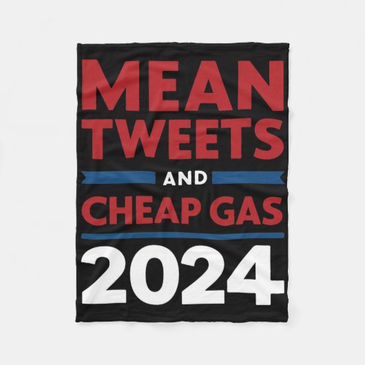 Vote Mean Tweets And Cheap Gas Pro Trump Republica フリースブランケット (正面)