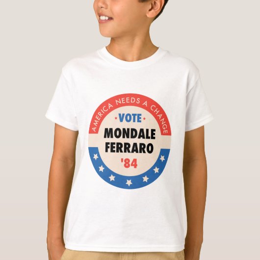 Vote Mondale/Ferraro '84 Tシャツ (正面)