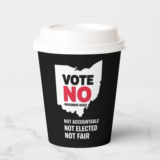 Vote No November Issue 1  紙コップ (正面)