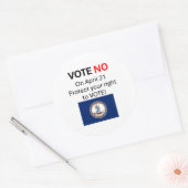 Vote NO on VA Redistricting  ラウンドシール (封筒)
