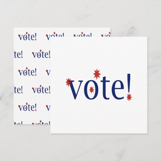Vote Note Card ノートカード (正面/裏面)