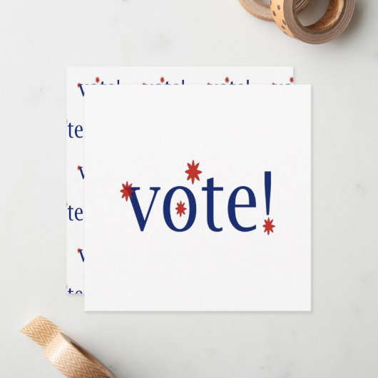 Vote Note Card ノートカード (正面/裏面インサイチュ)