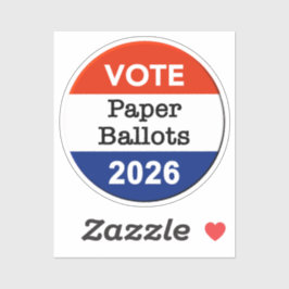 Vote Paper Ballots 2026 Midterm Election Paper Cup シール