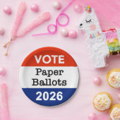 Vote Paper Ballots 2026 Midterm Election Paper Cup ペーパープレート (パーティー)
