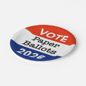 Vote Paper Ballots 2026 Midterm Election Paper Cup ペーパープレート (アングル)