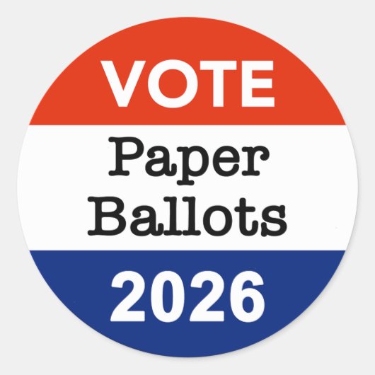 Vote Paper Ballots 2026 Midterm Election Paper Cup ラウンドシール (正面)