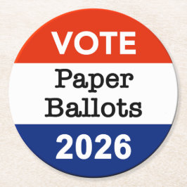 Vote Paper Ballots 2026 Midterm Election Paper Cup ラウンドペーパーコースター